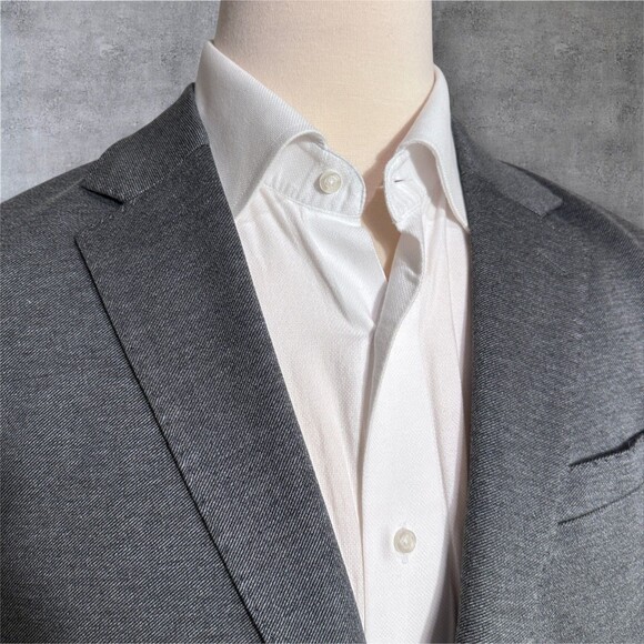 BANANA REPUBLIC Slim fit Mens Blazer 42R Gray Sport Coat 2-Button Jacket Stretch - Picture 3 of 13